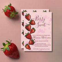Berry Sweet Strawberry Hearts Baby shower