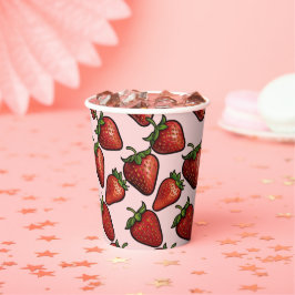 Berry Sweet Strawberry Hearts Baby shower Papieren Bekers