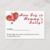Berry Sweet Strawberry Hoe groot is Mommys Belly Informatiekaartje (Voorkant)