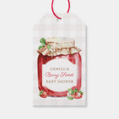 Berry Sweet Strawberry Jam Baby shower Cadeaulabel (Voorkant)