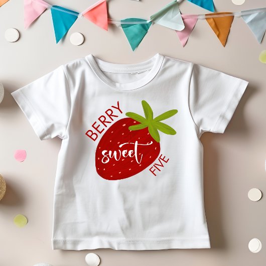 Berry Sweet strawberry kids birthday Kinder Shirts