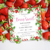Berry Sweet Strawberry Lijst Baby shower Kaart