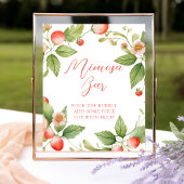 Berry Sweet Strawberry Mimosa Bar Sign Poster