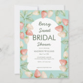 Berry Sweet Strawberry Mint Green Vrijgezellenfees Kaart (Voorkant)