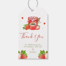 Berry Sweet Strawberry Party Gift Labels