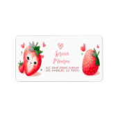 Berry Sweet Strawberry Party Return Address Label (Voorkant)