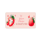 Berry Sweet Strawberry Party Return Address Label (Voorkant)