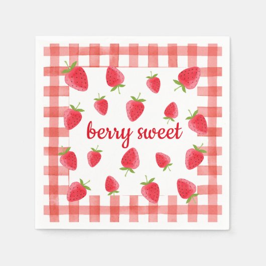 Berry Sweet Strawberry Party servet (Voorkant)