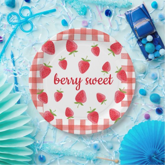 Berry Sweet Strawberry Party servet Papieren Bordje (Feest)
