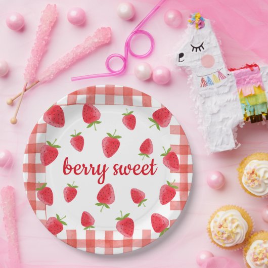 Berry Sweet Strawberry Party servet Papieren Bordje (Feest)