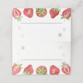 Berry Sweet Strawberry Party Table Place Kards Plaatskaartje (Buitenkant ongevouwen)