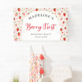 Berry Sweet Strawberry Patch Cottage 1st Birthday Spandoek (Insitu)