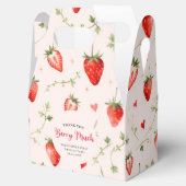 Berry Sweet Strawberry Patch Summer 1st Birthday Bedankdoosjes (Geopend)