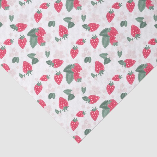 Berry Sweet Strawberry Pattern Tissuepapier (Detail)