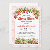 Berry Sweet Strawberry Pink Girl Kaart (Voorkant / Achterkant)