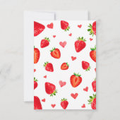 Berry Sweet Strawberry Spring Fruit Baby shower Bedankkaart (Achterkant)