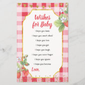 Berry Sweet Strawberry Summer Wishes for Baby Kaar (Voorkant)