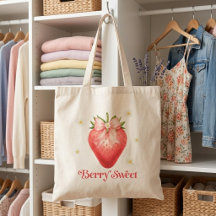 Berry Sweet Strawberry Tas | Schattige Waterverf