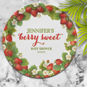 Berry Sweet Strawberry Theme Baby shower Papieren Bordje