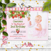 Berry Sweet Strawberry Theme Girl's Birthday Kaart