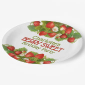 Berry Sweet Strawberry Theme Verjaardagsfeestje Papieren Bordje (Gekanteld)