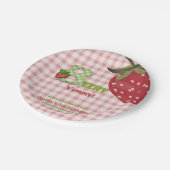 Berry Sweet Strawberry Verjaardag Papier Bord (Gekanteld)