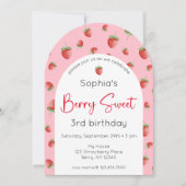 Berry Sweet Strawberry verjaardagsfoto Kaart (Voorkant)