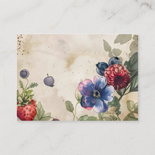 Berry Sweet Strawberry Vrijgezellenfeest Informatiekaartje (Achterkant)