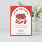 Berry Sweet Strawberry Vrijgezellenfeest Kaart (Staand voorkant)