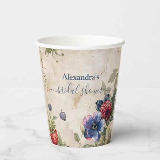  Berry Sweet Strawberry Vrijgezellenfeest Papieren Bekers (Achterkant)