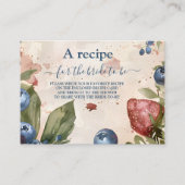 Berry Sweet Strawberry Vrijgezellenfeest recept Informatiekaartje (Voorkant)