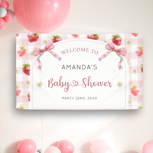 Berry Sweet Strawberry Welcome Baby shower Spandoek