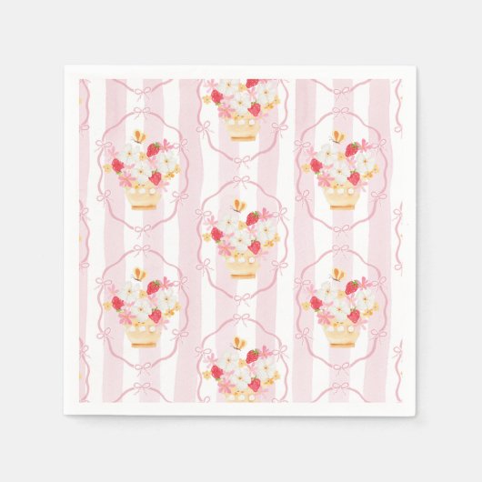 Berry Sweet Strawberry Whimsical Baby shower Servet (Voorkant)
