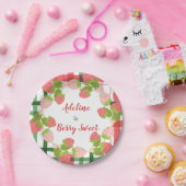 Berry Sweet Strawberry Wreath Papieren Bordje (Feest)