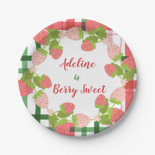 Berry Sweet Strawberry Wreath Papieren Bordje