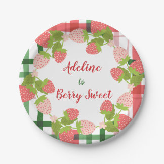 Berry Sweet Strawberry Wreath Papieren Bordje
