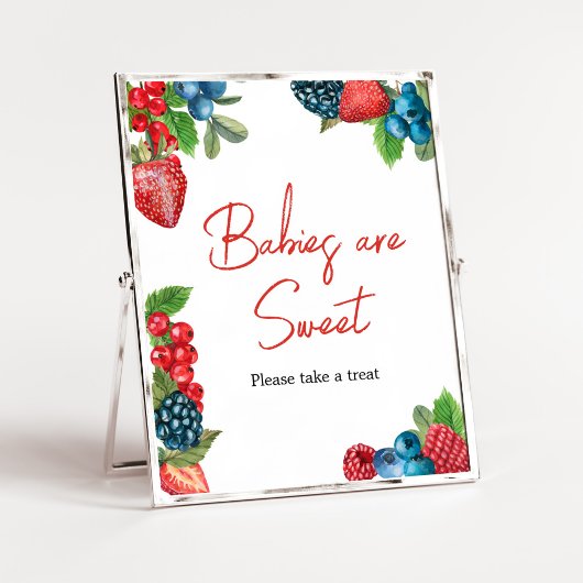 Berry Sweet Summer Baby shower Baby's zijn zoet Poster