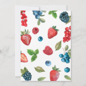 Berry Sweet Summer Baby shower Kaart (Achterkant)
