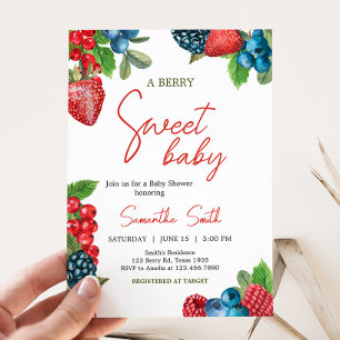 Berry Sweet Summer Baby shower Kaart