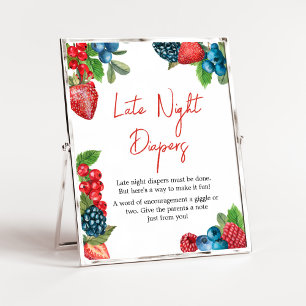 Berry Sweet Summer Baby shower Late Night Luiers Poster