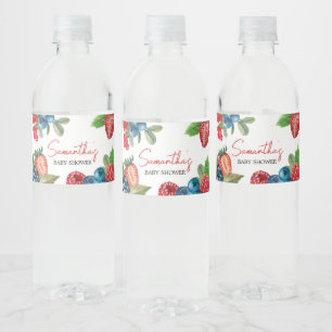Berry Sweet Summer Baby shower Waterfles Etiket