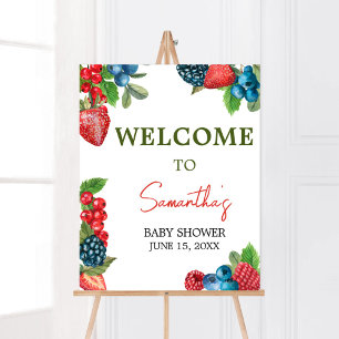 Berry Sweet Summer Baby shower Welkom Poster