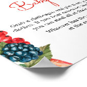 Berry Sweet Summer Baby shower zeg geen Baby Poster (Hoek)
