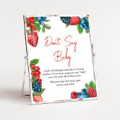 Berry Sweet Summer Baby shower zeg geen Baby Poster