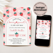 Berry Sweet Summer Girl Baby shower Kaart