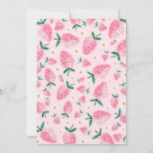Berry Sweet Summer Strawberry Baby shower Kaart (Achterkant)