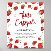 Berry Sweet Time Capsule Tafelteken Baby shower Poster (Voorkant)