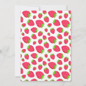 Berry Sweet Twins Strawberry Baby shower Kaart (Achterkant)