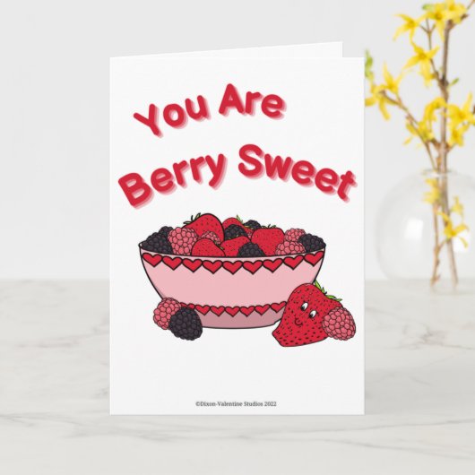 Berry Sweet Valentijnsdag Kaart (Gele Bloem)