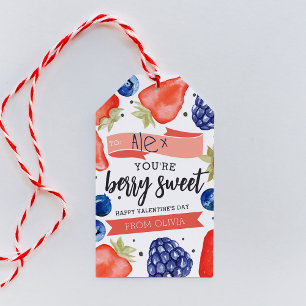 Berry Sweet   Valentijnsdag voor klaslokalen Cadeaulabel